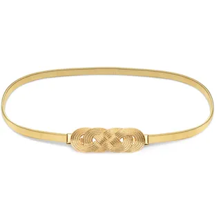 Heveer Damen Metall Dünner Gürtel Stretchgürtel Mode Slim Taillen Gürtel Stretchgürtel für Kleider Gold - Einheitsgröße