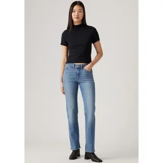 Workerjeans LEVI'S "314 SHP WORKWEAR STR", Damen, Gr. 30, Länge 30, blau (working harder), Denim/Jeans, Obermaterial: 80% Baumwolle, 19% Polyester, 1% Elasthan, casual, lang, Jeans, mit Stretch