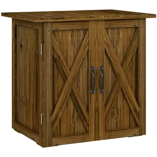 Outsunny Geräteschrank 0,77 x 0,55 m Braun