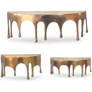 FineBuy Wandregal 3er Set Hängeregal 0 x 0 x 0 cm Gold