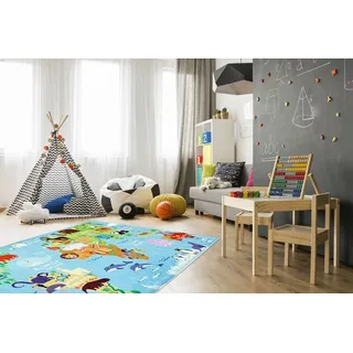 OBSESSION My Torino Kids 233 Kinderteppich 120 x 170 cm Blau/Mehrfarbig