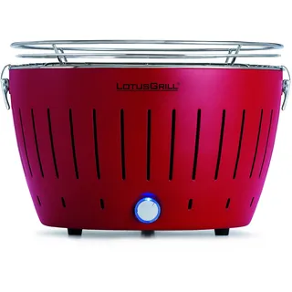 LotusGrill Classic Feuerrot Holzkohlegrill Tischgrill raucharm USB-Anschluß