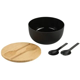 KESPER Salatschale, schwarz, Bambus, FSC 13x24x24cm