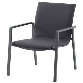 Sunfun Lumar Loungesessel  (L x B x H: 64 x 78,5 x 67 cm, Aluminium, Textil, Night-Grey)