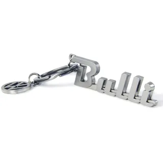 BRISA VW Collection - Volkswagen Metall Schlüssel-Anhänger-Ring Schlüsselbund-Accessoire Keyholder im T1 Bulli Bus Design (Bulli/Silber)