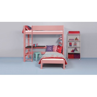 Eck-Etagenbett in rosa 90x200 cm - Kids Town Color
