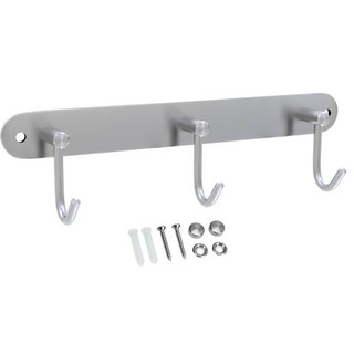 Intirilife Edelstahl Garderobenleiste Modell C - 3 Haken - Kleiderhaken Garderobe Hakenleiste in 5 verschiedenen Designs