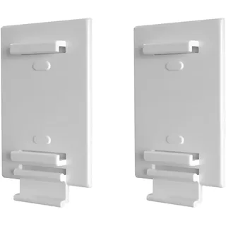 Estika Klebehalter für Klemmfix Doppelrollo, Weiß, 2 Stück - Set, kleben, Klebeträger, Doppel Rollo Halterung, für Duo-Rollo,