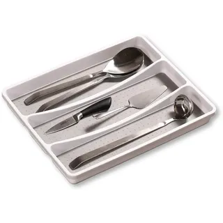 KESPER Besteckkasten Kunststoff 33,5 x 41 x 4,5 cm Weiß Grau