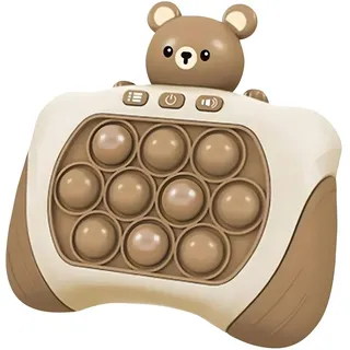 Pop Fidget it Spielzeug Elektronisches Quick Push Spiel Sensorspiel Dekompressions Spielzeug Machine Handheld-Pop-Spiele für Kinder Braun Retoo