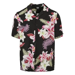 URBAN CLASSICS Kurzarmhemd Urban Classics Herren Viscose AOP Resort Shirt (1-tlg) bunt XS