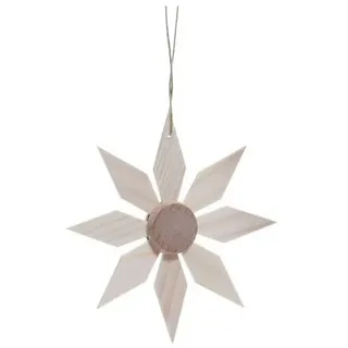 Christbaumschmuck Christbaumschmuck Holzstern mit 8 kleinen Segmenten ø 6,5 cm NEU
