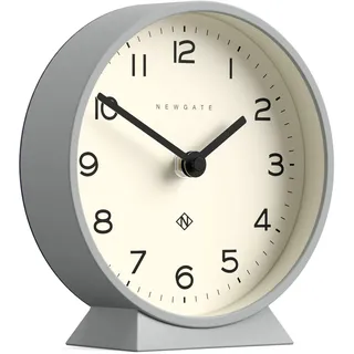 NEWGATE® M Mantel Echo kaminuhr | Modernes rundes Design | Schickes Grau | Leicht ablesbare Zahlen | Zeitgenössischer Stil für Schreibtisch, Tisch, Regal oder Nachttisch