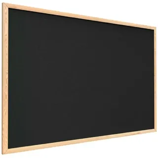Allboards Schwarz Pinnwand mit Holz Rahmen 90x60cm Korktafel Korkwand Pinnwand Kork Schwarz Oberfläche