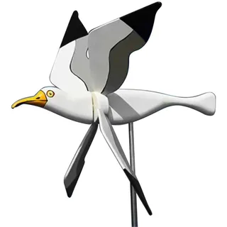 Windmühle für den Garten, Möwe, zum Aufhängen der Dekoration, drehbare Vogelflügel, Metall, Brise, zum Fliegen in der Luft, für die Dekoration des Gartens Delr