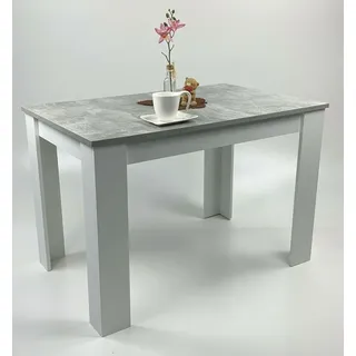 Möbel SD Esstisch 110 x 74,5 x 70 cm grau/weiß