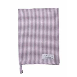 Krasilnikoff Geschirrhandtuch kleinkariert aus Baumwolle, 50x70 cm, dusty rose