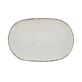 Peill+Putzler Servierplatte 40x 27 cm  Siena , weiß , Steinzeug/Steingut , Maße (cm): B: 27
