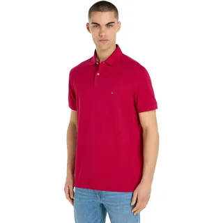 Tommy Hilfiger Herren Poloshirt Kurzarm 1985 Regular Polo Regular Fit, Rot (Royal Berry), XS