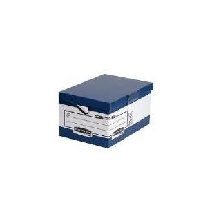 Fellowes BANKERS BOX SYSTEM Archiv-Klappdeckelbox Maxi ERGO-Stor, blau, aus 100% recyceltem Karton, FSC zerti- - 10 Stück (0048901)