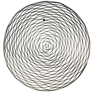Macosa Home Wanddekoobjekt Wanddeko Metall braun rund 45 cm Wand Dekoration Wandbehang, Wandschmuck Wandobjekt Wandkunst Wandschale Schale mit Wandhaken braun