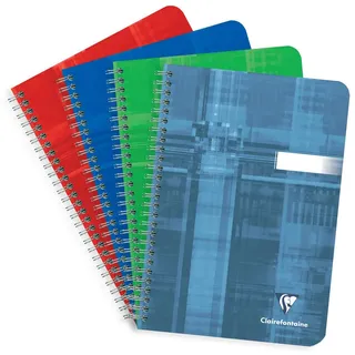 Clairefontaine Notizbuch Spiralbuch A5 blanko farbig sortiert