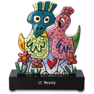 Sammelfigur GOEBEL "Figur James Rizzi - "Love Birds"" Dekofiguren Gr. B/H/T: 14 cm x 17 cm x 5 cm, Vögel, bunt Sammlerfiguren