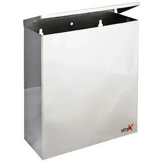 Wandmülleimer Simex Hygienic Edelstahl poliert 5 L zur Wandmontage im Innenbereich, mit Deckel