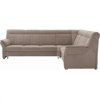 Beldomo Comfort Ecksofa, Beige, Metall, 6-Sitzer, L-Form, 306x248 cm, Goldenes M, fleckschutzimprägniert, Bettkasten erhältlich, Stoffauswahl, planbar, Bettfunktion erhältlich, Wohnzimmer, Sofas & Couches, Wohnlandschaften, Ecksofas