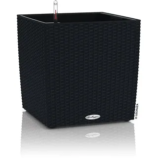 LECHUZA Cube Cottage 40 Komplettset 40 x 40 x 40 cm graphitschwarz