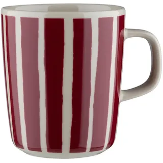 Marimekko - Piccolo Becher mit Henkel 250 ml, natur / burgundy