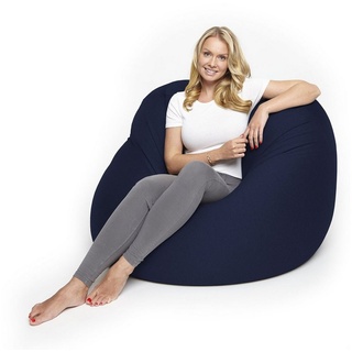 Lumaland Sitzsack Flexi Comfort, Bodenkissen Lounge 250l & 300l Bean Bag blau 100 cm x 155 cm