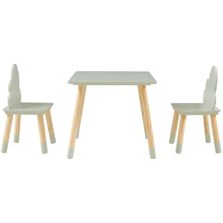 [en.casa] Kindersitzgruppe Hovle 2-tlg Kiefer mintgrün