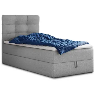 Sofnet Boxspringbett Best Mini mit Bettkasten und Matratzentopper - Einzelbett mit Bonell-Matratze und Topper, Polsterbett, Bett, Schlafzimmer Betten, Boxspringbetten