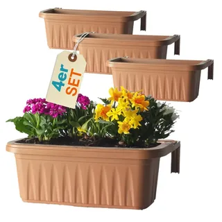 GarPet Blumenkasten 50 x 20 x 18,5 cm Terrakotta