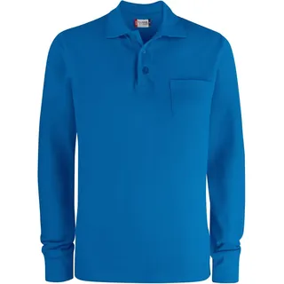 Clique Basic Pocket langarm Poloshirt blau S