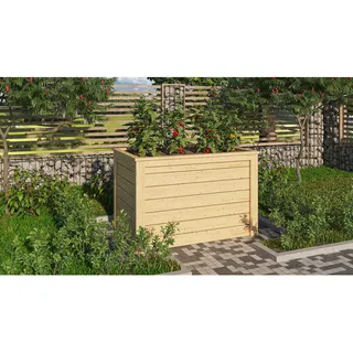 Karibu Hochbeet naturbelassen 650x980x640 mm Hochbeet Pflanzkasten Frühbeet Gartenbeet