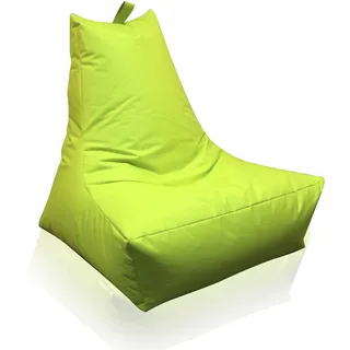 Kinzler Sitzsack KINZLER "Lounge", grün (apfelgrün), B:100cm H:80cm, Polyester, Sitzsäcke, Sitzsack, Loungesessel, Uni Farben, mit Rückenlehne, Outdoor geeignet