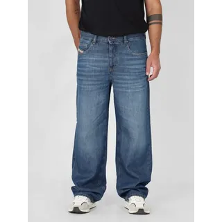 Diesel Loose-fit-Jeans Relaxed Fit, Extra-lang - 2001 D-MACRO Leichter & Superweicher Denim, Low Waist blau 33