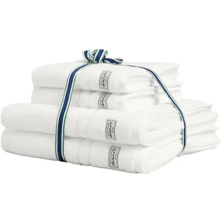 Gant Handtuch, Weiß, Textil, Uni, Füllung: Baumwollfüllung, 70x50 cm, unisex, Badtextilien, Handtuch-Sets