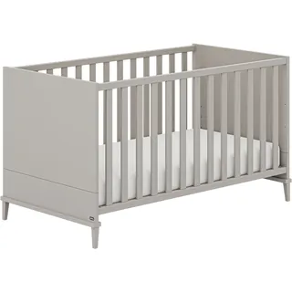yuny by paidi Babybett YUNY BY PAIDI "BROTHER STU in Taupe", grau (taupe), B:77,2cm H:81,9cm L:146,2cm, Holzwerkstoff, Massivholz, Babybetten, Babybett, Gitterbett höhenverstellbar, Kinderbett
