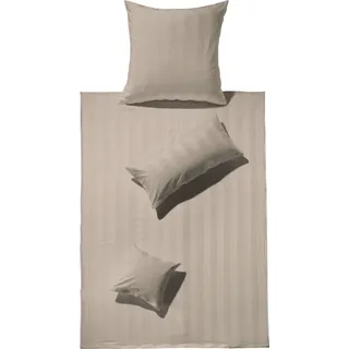 Erwin Müller Fürth Gestreift Taupe 155 x 220 cm + 40 x 80 cm