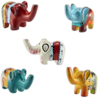 Budawi® Elefant Figur aus Speckstein | Glückselefant Handarbeit – Naturstein Figur in verschiedenen Ausführungen (1 Stück)