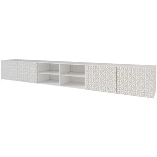 altdecor VIRA Lowboard 300 cm Weiß Holz