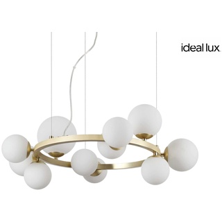 Ideal Lux Pendelleuchte PERLAGE, 11-flammig, G9, höhenverstellbar, Messing satiniert IDEA-283807