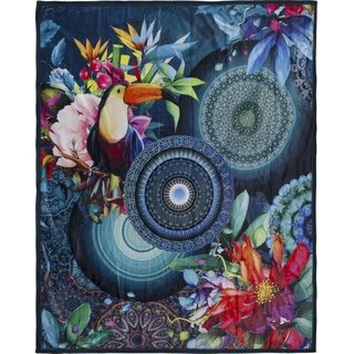 Plaid HIP "Cailani" Wohndecken Gr. B/L: 130 cm x 160 cm, blau (blau, dunkelblau) Decken mit Mandalas, Kuscheldecke