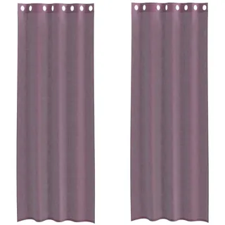 vidaXL Voile Vorhänge Ösen 140 x 260 cm Lila 2 Stk.