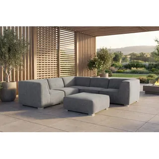 OUTFLEXX Tasty Gartenlounge für 6 Personen, dunkelgrau, Alu/Polyester, robust
