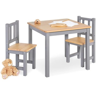 Kindersitzgruppe PINOLINO "Fenna, grau/natur" Sitzmöbel-Sets beige (natur, grau) Kinder Sitzgruppen