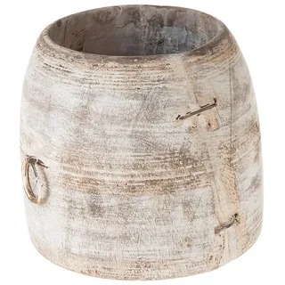 Bloomingville Dekogefäß in Weiß - (H)19 x Ø 18 cm